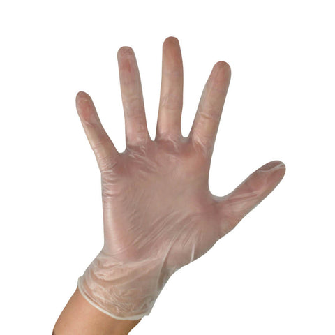 Clear Vinyl Powder Free Gloves- Box of 100 - BeSafe Supplies Ltd