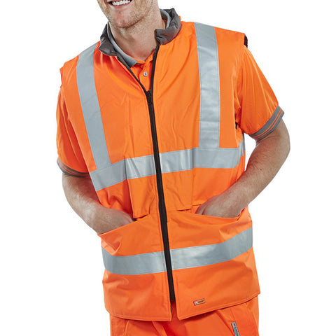 Hi Viz Bodywarmer Orange - BeSafe Supplies Ltd