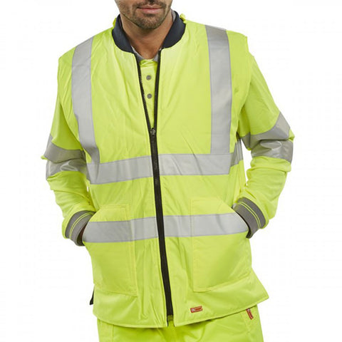 Hi Viz Bodywarmer Yellow - BeSafe Supplies Ltd