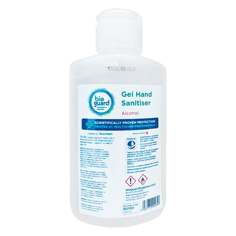 Bioguard Alcohol Hand Sanitiser 100ml Flip - BeSafe Supplies Ltd