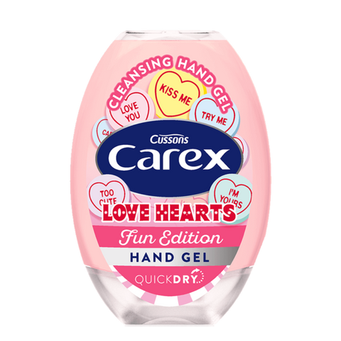 Carex Love Hearts Antibacterial Alcohol Hand Sanitiser Gel 50ml - BeSafe Supplies Ltd