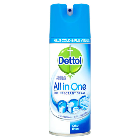 Dettol Disinfectant Spray Crisp Linen 400ml - BeSafe Supplies Ltd