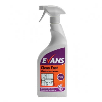 Evans Clean Fast Heavy Duty Washroom Cleaner Sanitiser 750ml - BeSafe Supplies Ltd