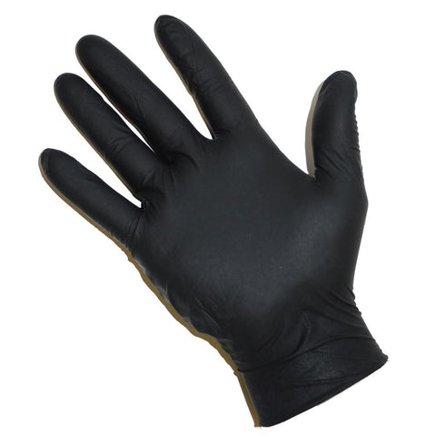 Black Nitrile Powder Free Gloves- Box of 100 - BeSafe Supplies Ltd