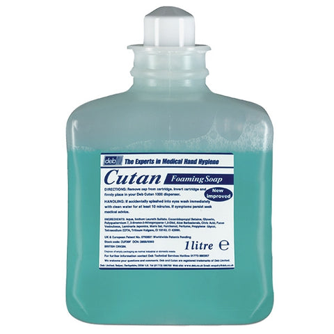 Deb Cutan Foaming Hash Hand Wash 1L Cartridge - BeSafe Supplies Ltd