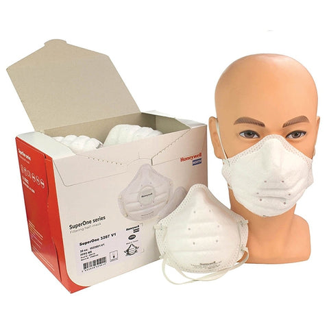 Honeywell Superone 3207 FFP3 Unvalved Face Masks - Box of 30 - BeSafe Supplies Ltd