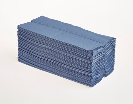 Blue 1Ply C Fold Hand Towels- Case of 2640 - BeSafe Supplies Ltd