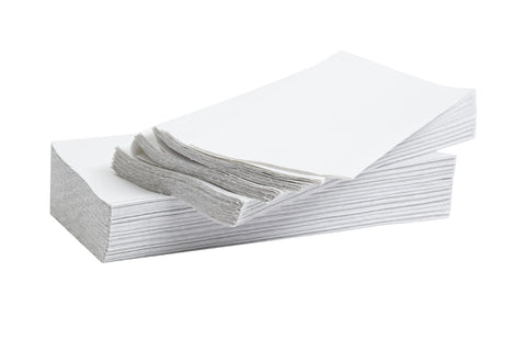2 Ply White V Fold Hand Towels- Case of 4000 - BeSafe Supplies Ltd