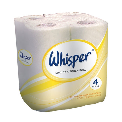 Whisper 2 Ply Luxury Kitchen Rolls - Case of 24 - BeSafe Supplies Ltd