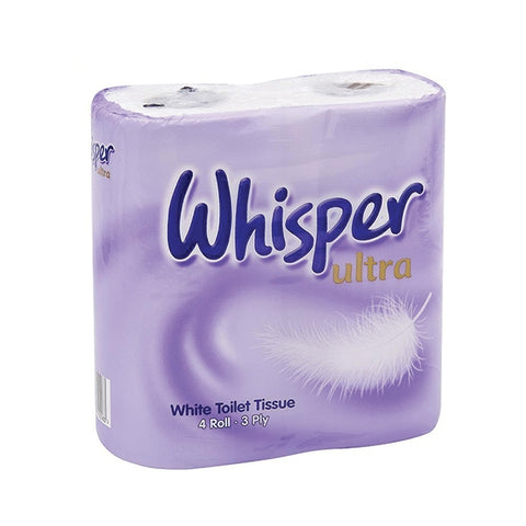 Whisper Ultra 3Ply Luxury Toilet Rolls - Case of 40 - BeSafe Supplies Ltd