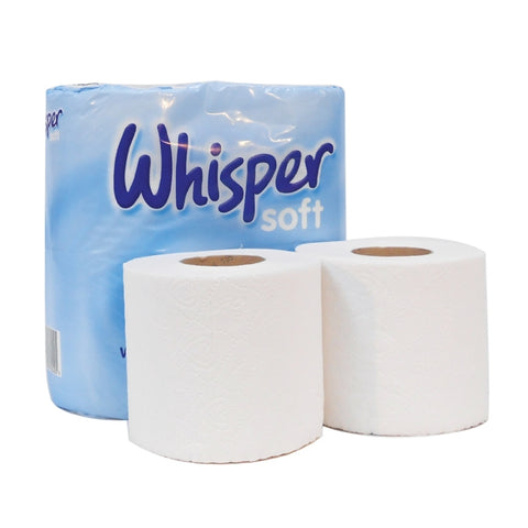 Whisper Soft 2Ply Luxury Toilet Rolls - Case of 40 - BeSafe Supplies Ltd