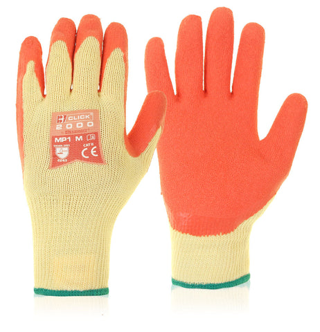 Multi Purpose Orange Latex Grip Gloves - Pair - BeSafe Supplies Ltd