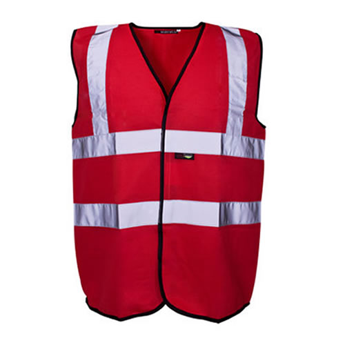 Hi Viz Vest Red BeSafe Supplies Ltd