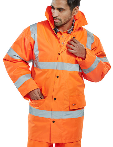 Hi Viz Jacket Orange - BeSafe Supplies Ltd